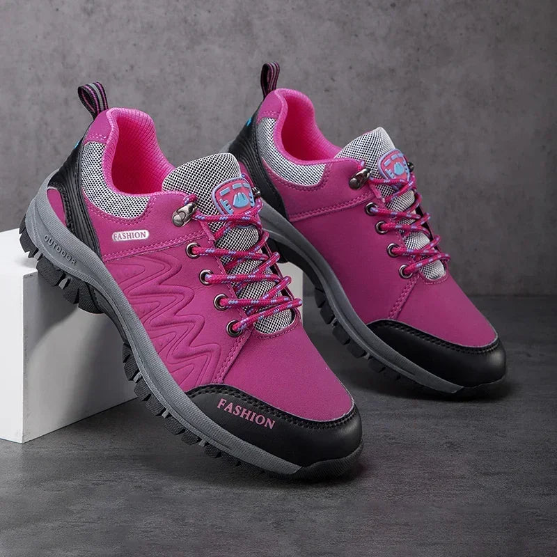 Zapatillas de senderismo para mujer, calzado deportivo outdoor antideslizante, cómodo para caminar, escalar y hacer jogging