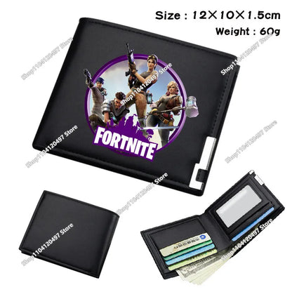 Fortnites Wallets for Kids Anime Fortress Night Wallet Cartoon Card Holder Bag Leather Short Purse Fashion Fold Purses Boys Gift