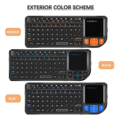 MRSVI Mini Keyboard A8 PLUS, tastiera wireless retroilluminata 2.4GHz e Bluetooth5.0 con touchpad per Android TV Box, Mac, laptop, Windows