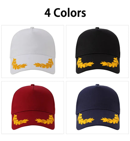 Customized logo printed men's baseball cap casual cap wheat ear men's solid color snap cap sports cap women's baseball cap