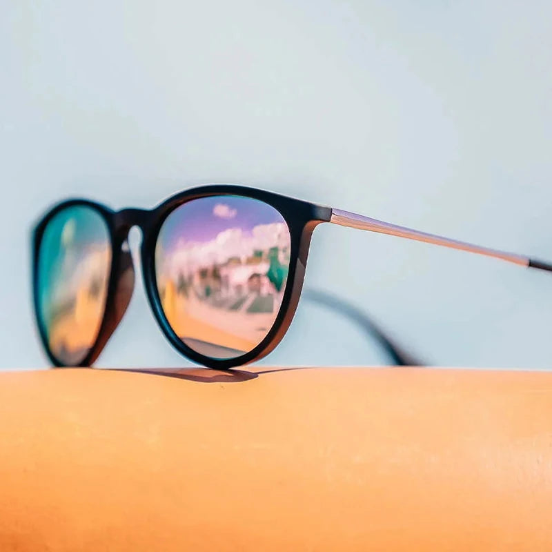 Classic Round Polarized Sunglasses Men Women Fashion Driving Sun Glasses Male Vintage Black Pink Shades Travelling Eyewear UV400
