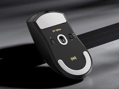 Mouse gaming wireless MCHOSE K7 Ultra PAW3950 con doppio polling rate 8K, leggero, dock di ricarica wireless magnetica, per esport e ufficio