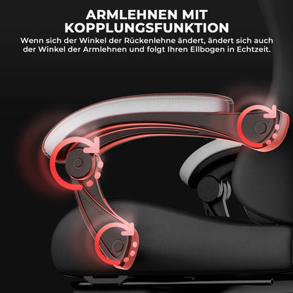 Gaming Chair Ergonomic Gaming Chair with Waist Cushion and Headrest, Office Chair Height Adjustable, Chair for Adult Girls Boy
