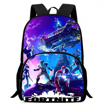 Kids School Backpack with Front Pocket, Light Weight Cartoon Fortnite Children Backpack For Age 6-9, Bags For Boys Girls