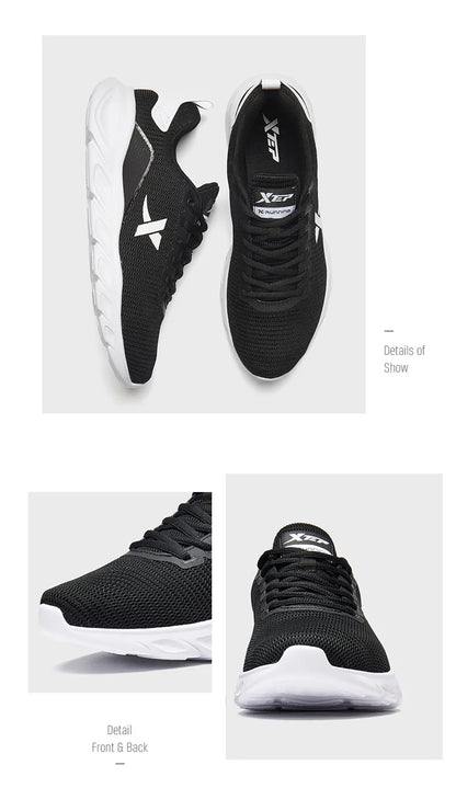 Zapatillas de running Xtep para hombre 2025 primavera, zapatillas deportivas absorbentes del sudor, resistentes al desgaste y estables, sneakers deportivos 880119115131