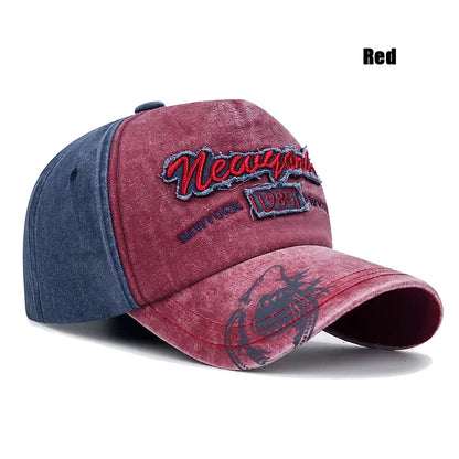 6 Colors New Unisex Washed Distressed Craft Patch 3 Dimensional Embroidery Design Baseball Cap