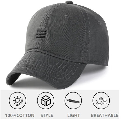 Big Head Plus Size Baseball Cap 100% Cotton Fits Men Women Adjustable Dad Hat Oversize 58-60cm 61-65cm