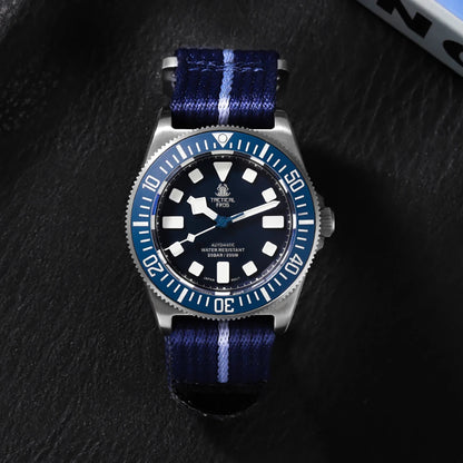Relógio Mecânico Tactical Frog FXD V4, Movimento Automático NH35, Titânio, para Homem, 200m à Prova de Água, Safira, Luminoso, 42mm