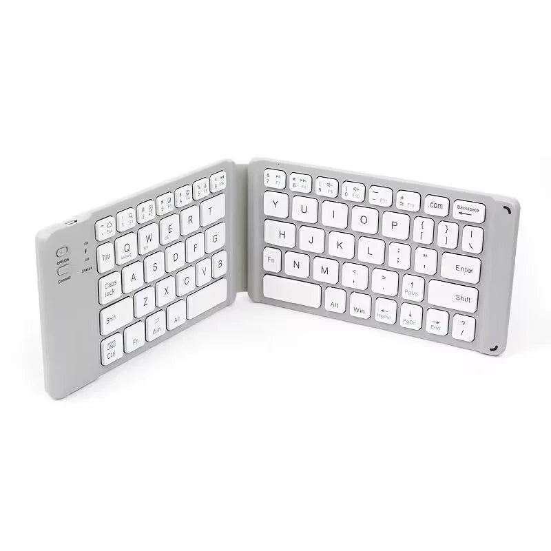 Teclado Bluetooth sem fios dobrável e recarregável para iPad, telemóvel, tablet, notebook e escritório — mini teclado sem fios