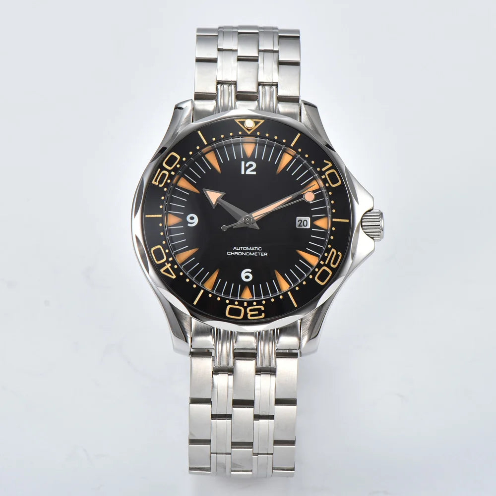 Parnsrpe 2026 New Miyota 8215 Automatic Dive Watch for Men Luxury Sport Green Dial Luminous Sapphire Crystal Date Waterproof Bus