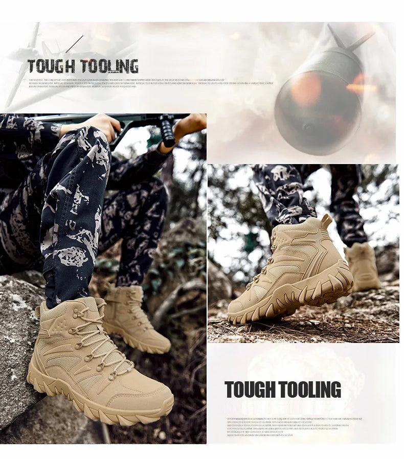 Uppgraderade taktiska strids- och träningskängor för män – utomhus, camping, slitstarka, snabb respons, vandringsskor, fiske, jakt och sneakers för herrar