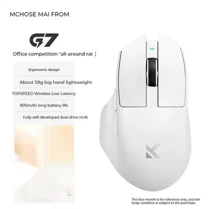 NEW G7 PRO Gaming-Maus, kabellos mit drei Modi, Bluetooth, ergonomisch und leicht, individuell anpassbare PC- und Büro-Gamer-Zubehörmaus