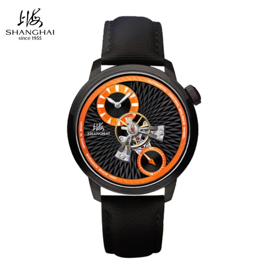 Shanghai Watch Sky Dome Center Flywheel Men's Watches Luminous Automatic Mechanical Wristwatch 50M Water-resistance Watches 2101