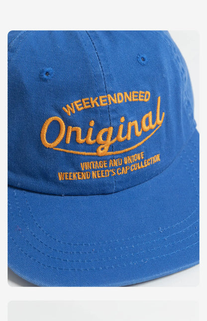 Baseball Cap Spring and Autumn Soft Top Embroidery Men and Women All-Matching Street Tide Brand Peaked Cap Wide Brim Sunshade