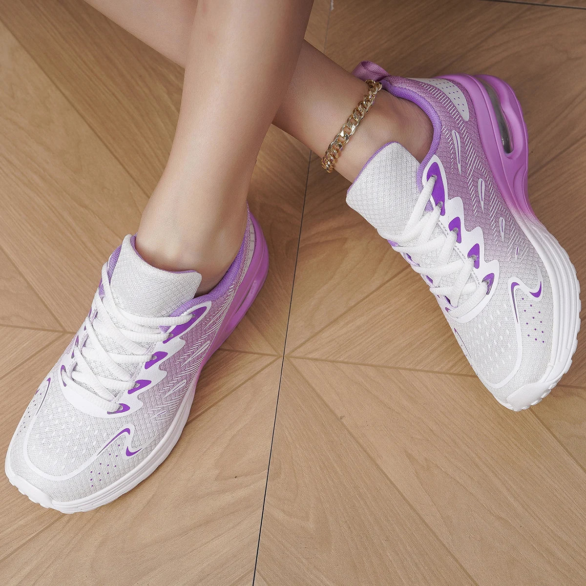 Sneaker Women Walking Shoes Women's Fashion Air Cushion Mesh Breathable Tennis Sport Shoes