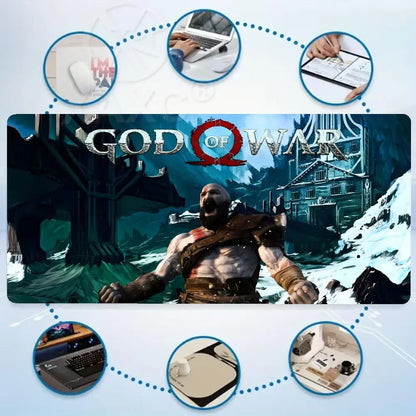 Mouse Pad God of War Xxl XAXCGaming Accessories Keyboard Computer Carpet Game Desk Mat Pc Large Gamer Cabinet Table Mats