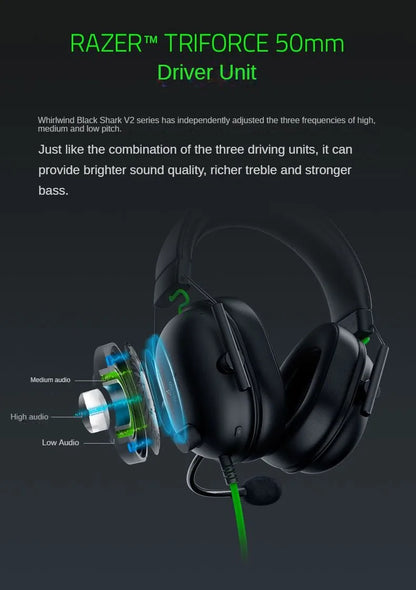 Razer BlackShark V2 X Gaming Headset – 7.1 Surround Sound Wired Gaming Headphones with Microphone for PC, PS4, PS5, Xbox & Switch
