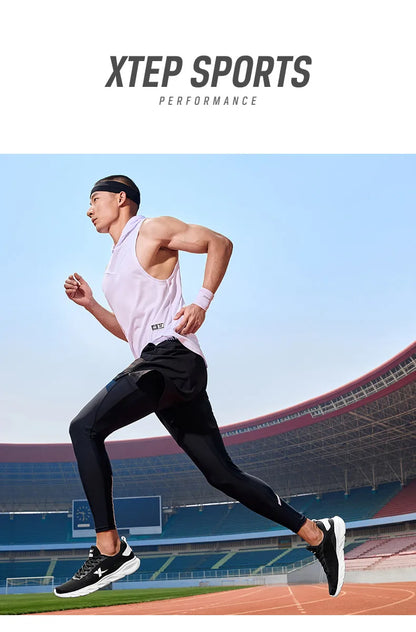 Zapatillas de running Xtep para hombre 2025 primavera, zapatillas deportivas absorbentes del sudor, resistentes al desgaste y estables, sneakers deportivos 880119115131