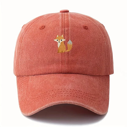 Boné de baseball estampado com padrão de raposa adorável para moda casual do dia a dia, chapéu versátil para deslocações urbanas, adequado para homem e mulher