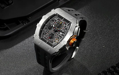 Reloj TSAR BOMBA New TB8204 para hombre, cronógrafo de cuarzo japonés, resistente al agua 50M, reloj de pulsera deportivo de moda, reloj masculino de lujo, regalo para hombre