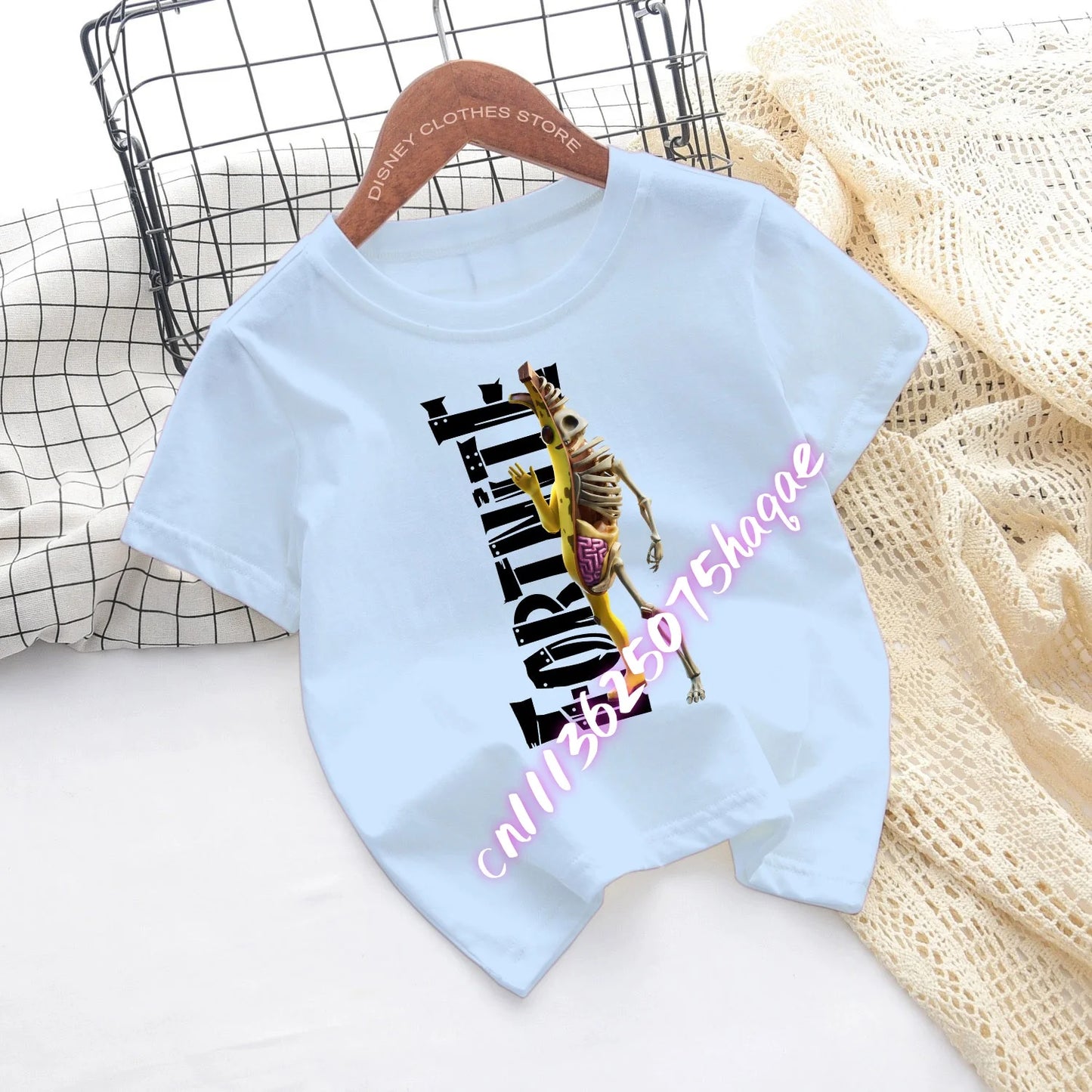Fortnite-Kinder-T-Shirts mit Cartoon-Spiel-Figuren-Print, Fortress-Night-Tees, kurzärmelige Sommer-Tops für Jungen und Mädchen