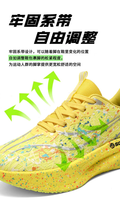 Laufschuhe mit Carbonplatte 2026, Marathon-Dämpfung, Herren-Sportschuhe, atmungsaktiv, leicht, Damen, komfortable rutschfeste Athletic-Sneaker