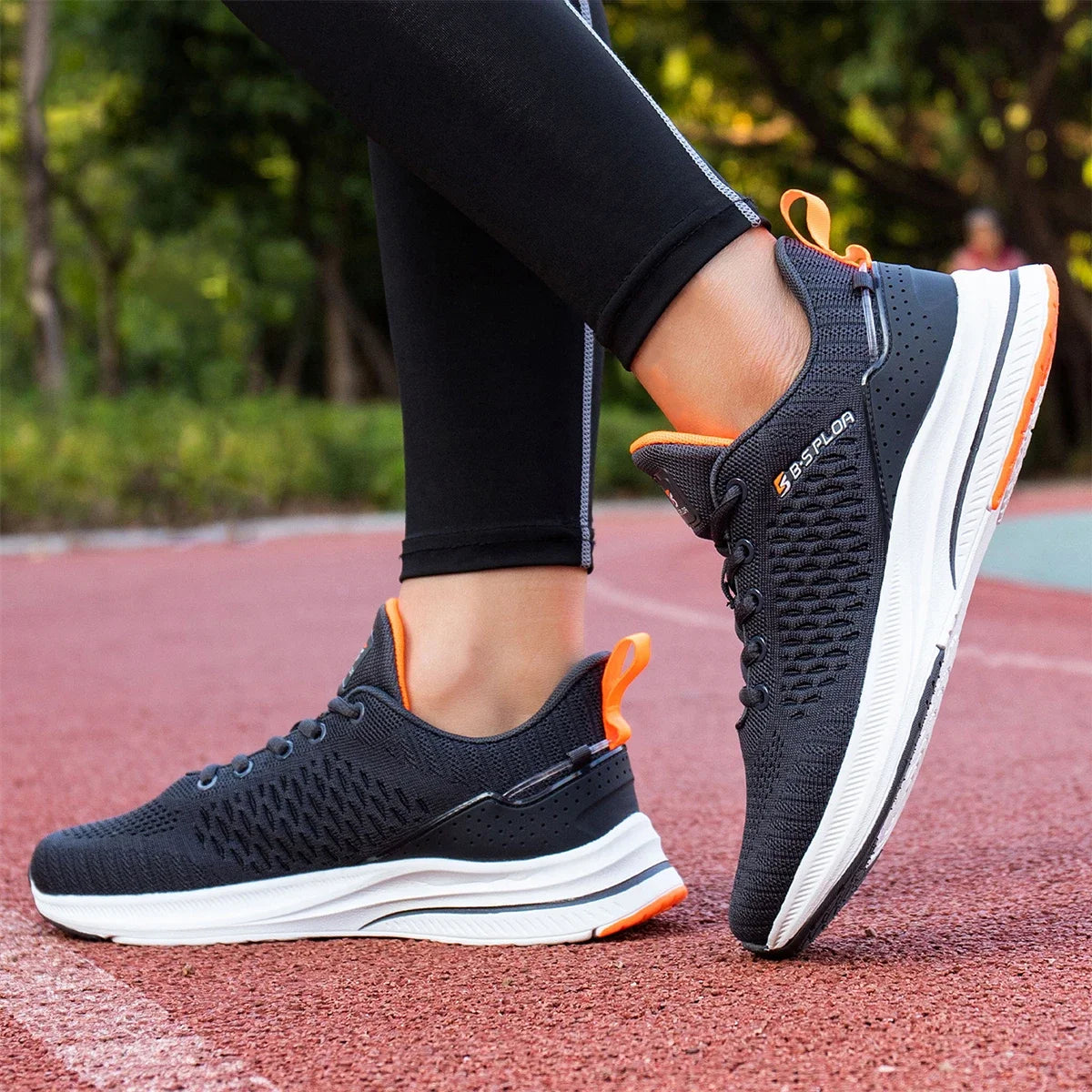 Baasploa Scarpe da running uomo nuove in mesh traspirante, sneakers sportive taglie forti 41-48, scarpe casual classiche da uomo antiscivolo per outdoor, comfort elevate
