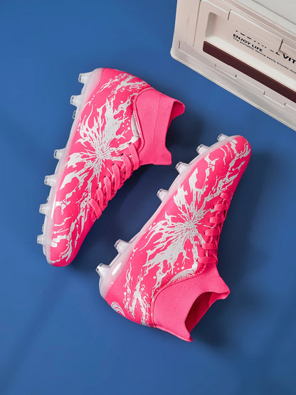 Chaussures de football pour hommes AG FG, crampons légers, semelle extérieure durable et antidérapante, tige confortable en PU, entraînement en plein air