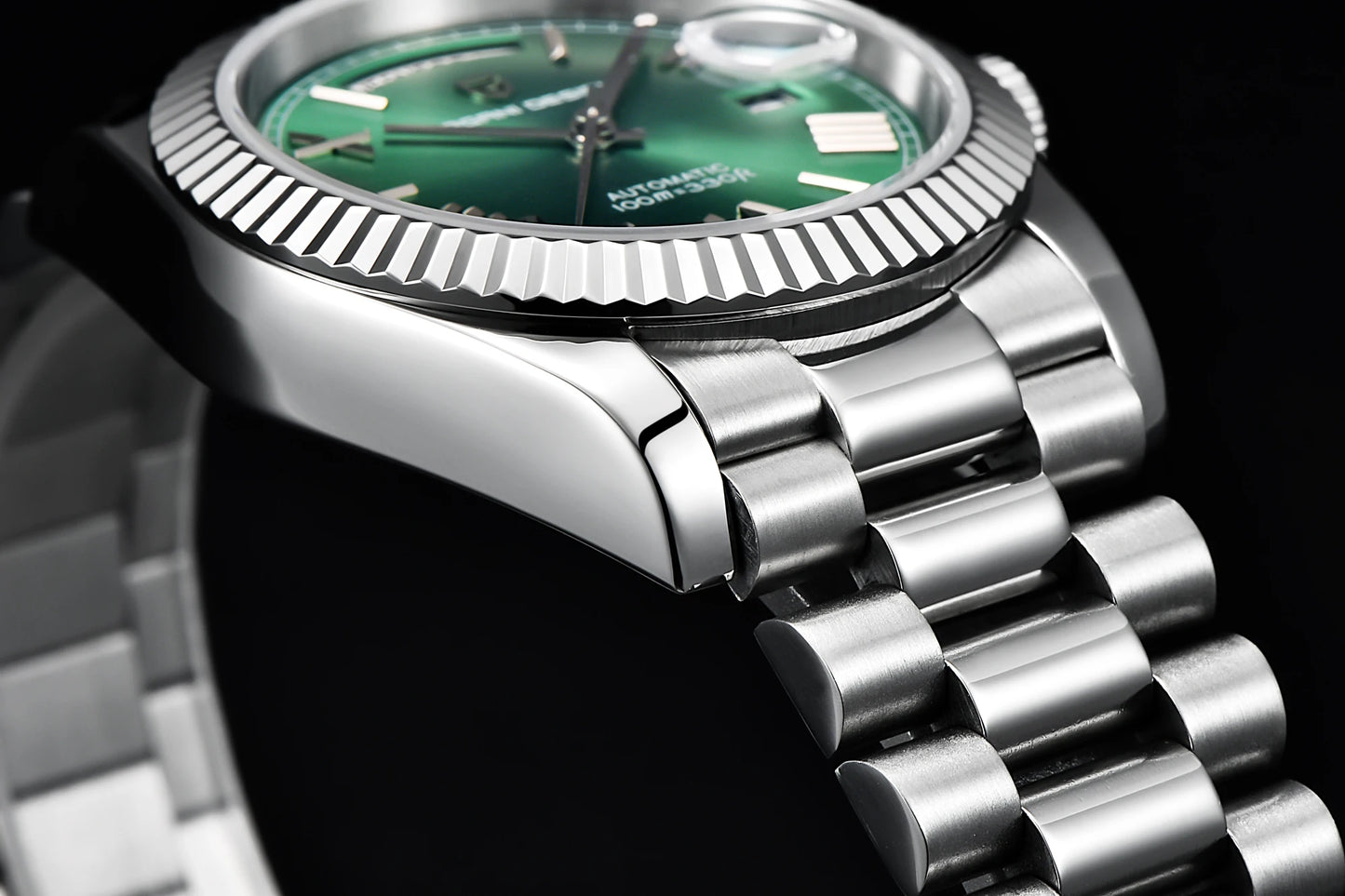 PAGANI DESIGN Men's Watches Green Luxury Automatic Watch For Men ST16 Mechanical Wristwatch Men For 2025 New Stainless Steel