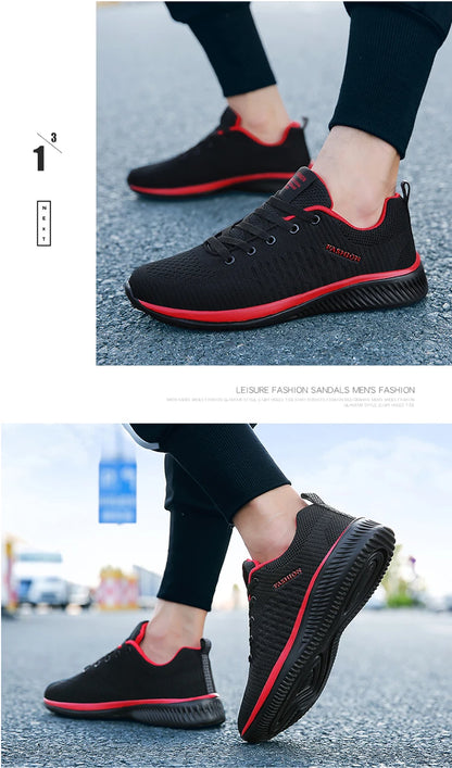 Atmungsaktive leichte Herren-Laufschuhe – bequeme Casual-Schuhe, Outdoor-Slipper und Walking-Sneaker