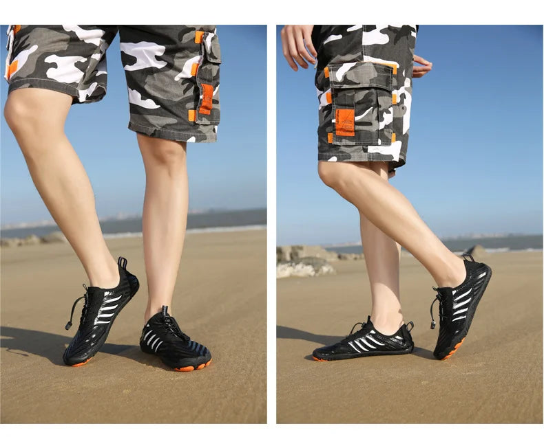 Men and Women Water Shoes, Aqua Shoes, Drainage Beach Sports Swim Sandals, Quick Dry Boating Barefoot Diving Fishing Surfing Sneakers