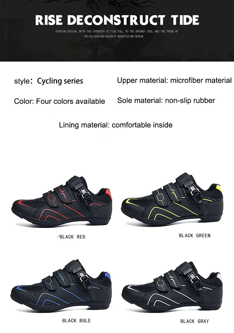 Neue Fahrrad-Sneaker für Herren mit Cleats – Speed-Fahrradschuhe für Damen, Fahrradschuhe mit Gummisohle