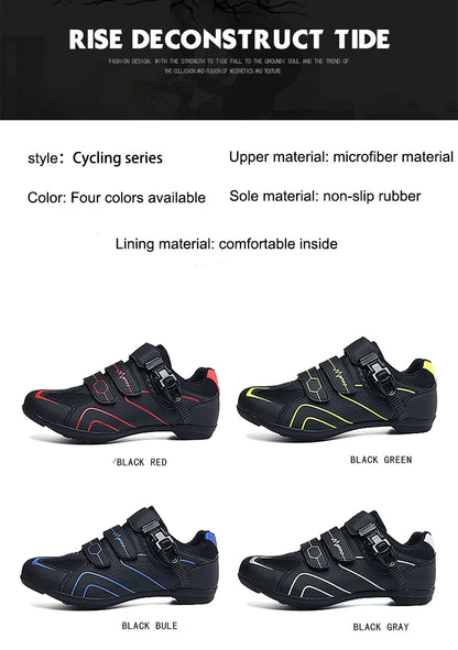 Neue Fahrrad-Sneaker für Herren mit Cleats – Speed-Fahrradschuhe für Damen, Fahrradschuhe mit Gummisohle