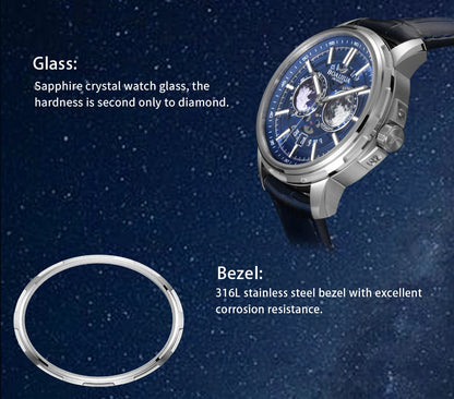 Reloj mecánico automático para hombre BORIAGE (BOAIJIUA), diseño original, resistente al agua, luminoso