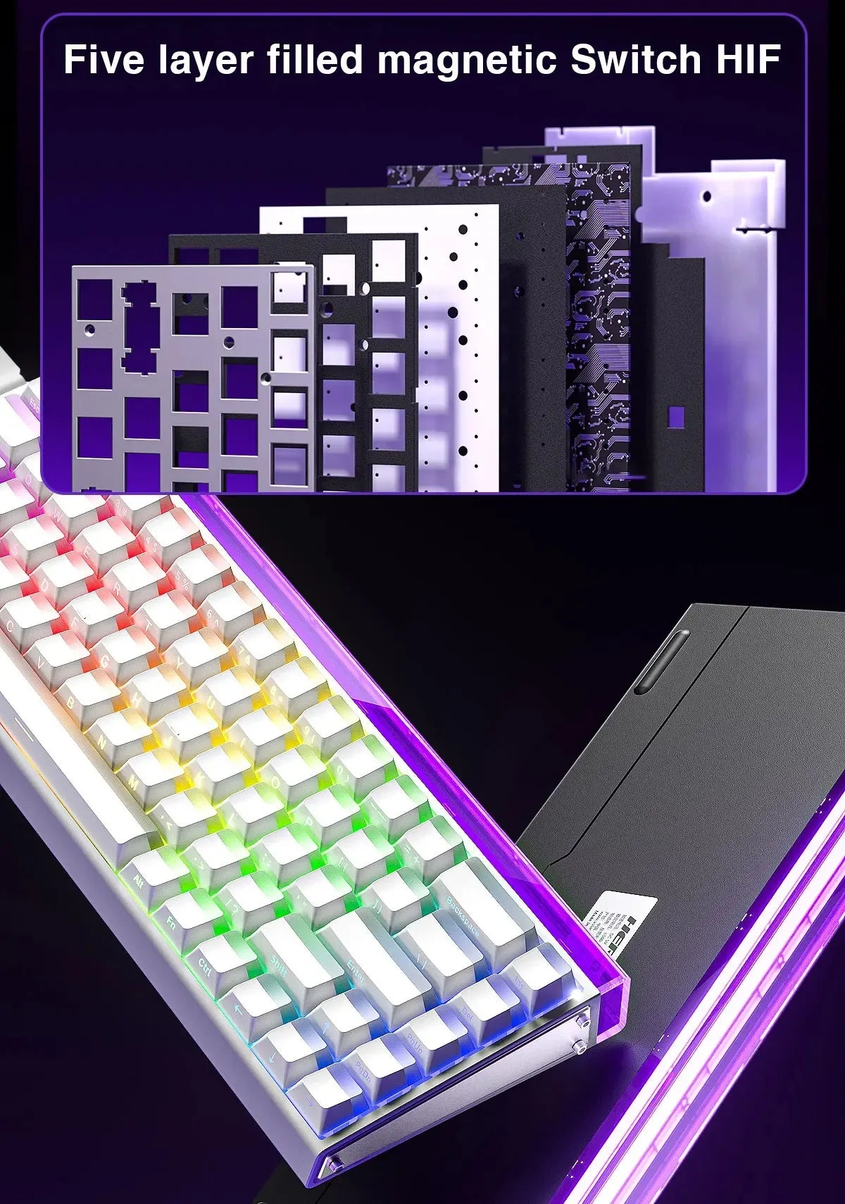 AULA HERO 68HE Magnet-Switch-Tastatur RGB Gaming Mechanische Tastatur Rapid Trigger 8K Return Kabelgebundene Esports Custom-Tastatur