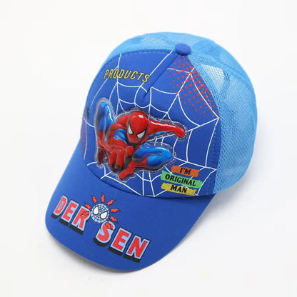 Marvel Spider Man Breathable Duck Tongue Hat Web Hat Summer Sunshade and Sun Protection Men's and Women's Hats