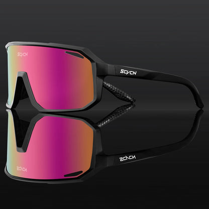 SCVCN New Outdoor Cycling Glasses Bike Sunglasses Men UV400 Eyewear Sports MTB Goggles Bicycle Women Riding Hiking Sunglasses