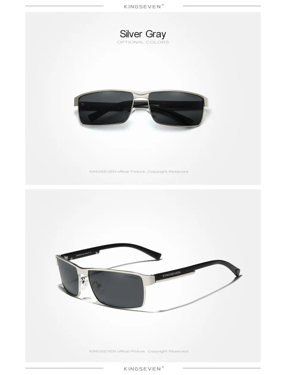 KINGSEVEN Men Polarized Photochromic Sunglasses Design Women Chameleon Sun Glasses UV400 Anti-glare Driving Square Eyeglasses