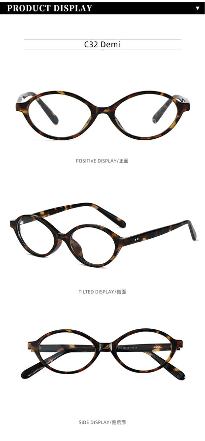 VICKY Simple Geometric Oval Small Frame Retro Design Women's Polarized Sunglasses UV Protection Customizable Prescription K9142