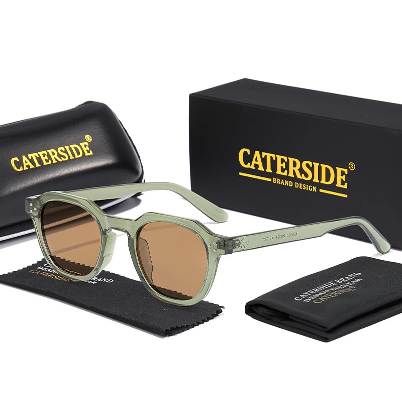 Caterside New Retro Polarized Men Sunglasses Square TR90 Frame Women Sun Glasses Outdoor Driving Fishing High Quality UV400 Gift