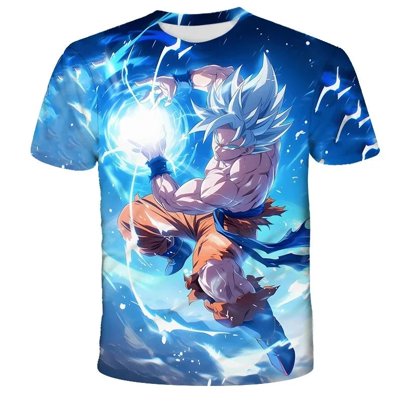 2026  Anime Dragon Ball Son Goku 3D Print Kids T Shirt Summer Fashion Casual T-shirt Boy Girl Unisex Children's Clothing Tshirt