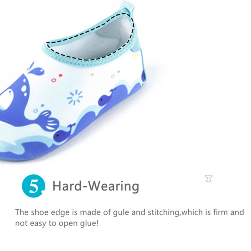 Weiche, faltbare Wasserschuhe für Jungen und Mädchen – Kinder-Strandschuhe für Sommer, Outdoor, Waten, Schwimmen, Surfen und Meer, schnell trocknende Aqua-Schuhe