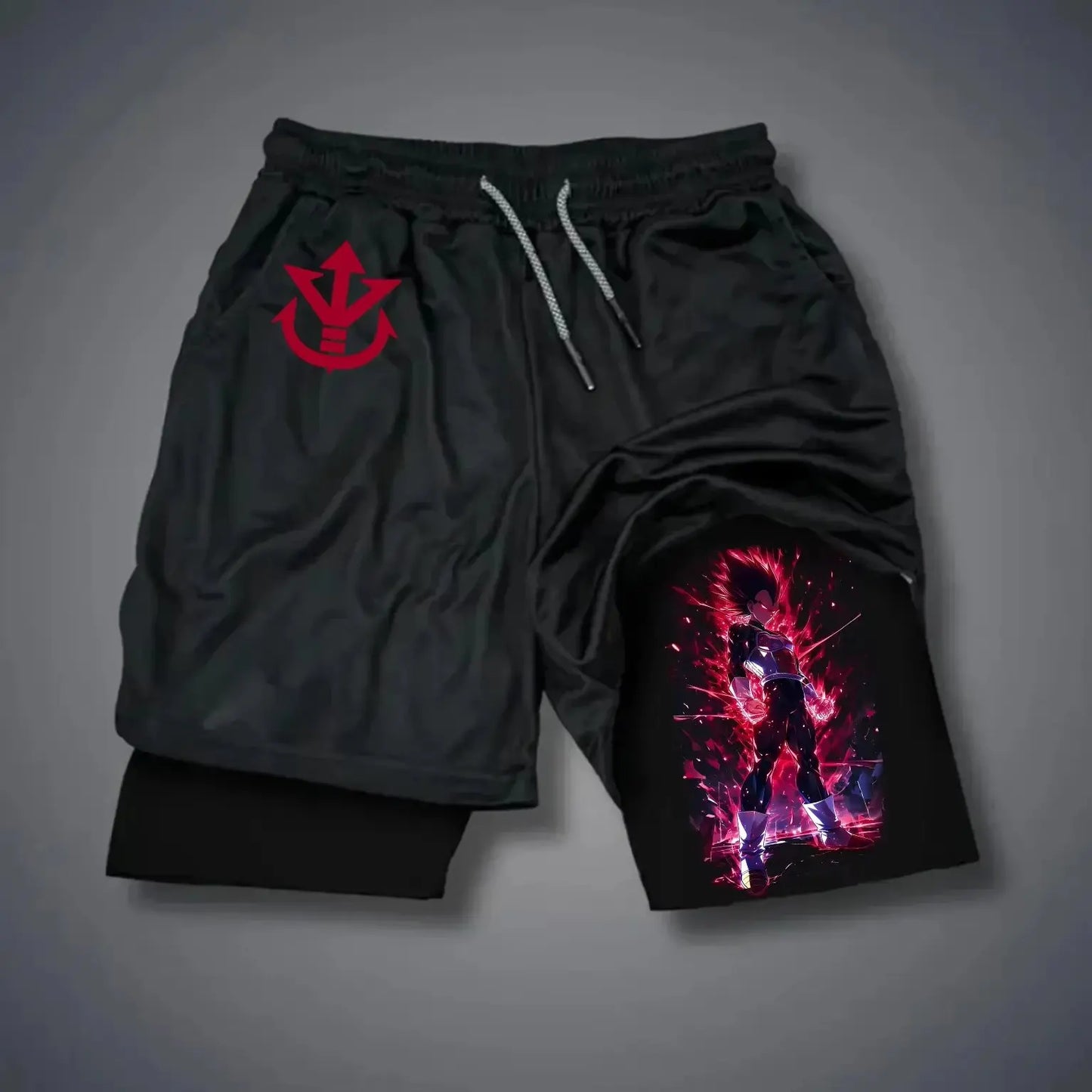 Dragon Ball Summer Men's Shorts Anime Printed Sports Pants Breathable Quick Drying Double Layer Shorts Gym Pants 2026 Streetwear