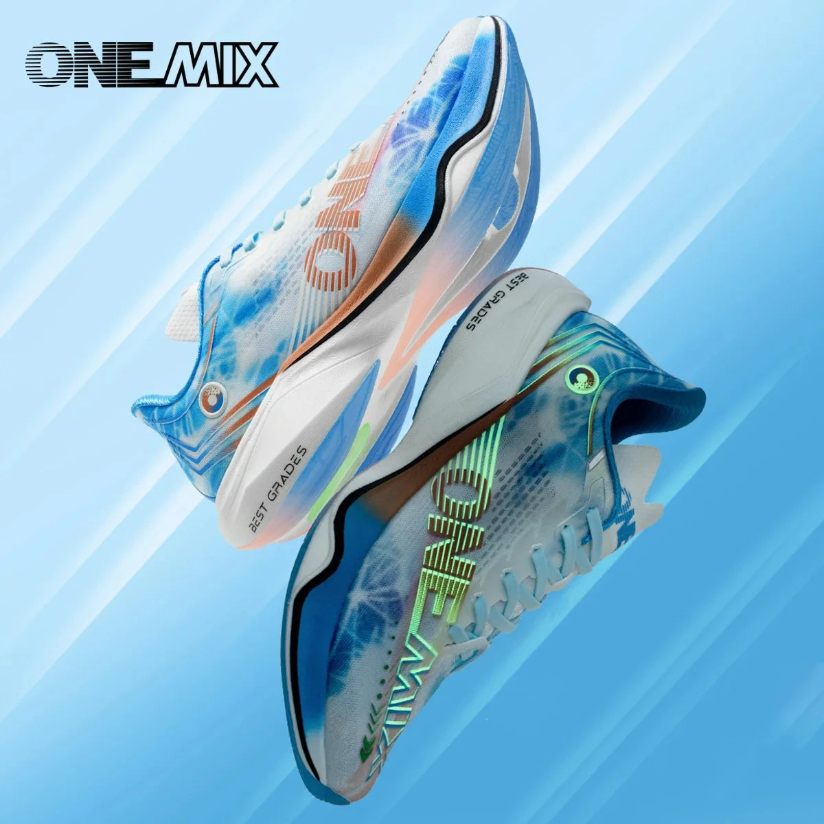 ONEMIX Sapatilhas de Corrida de Maratona em Nylon Carbon Board, Alívio de Impacto, Suporte Estável Profissional, Ressalto Ultraligeiro