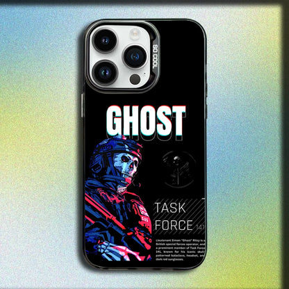 COD Call Of Duty G-Ghost Phone Case For iPhone 16,15,14,13,12,11,Mini,Pro,SE,MAX Gray Matte Silicone Black Cover