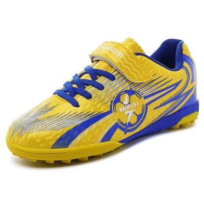 Nouvelles chaussures de football pour enfants, chaussures de sport pour terrain, chaussures de football pour garçons, chaussures de futsal, chaussures de sport d'intérieur à crampons, chaussures de football originales à c