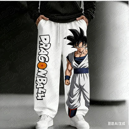 2026 Dragon Ball Goku Style Super Cool 3D Print High Street Style Loose Fit Anime Sports Casual Comic Convention Pants