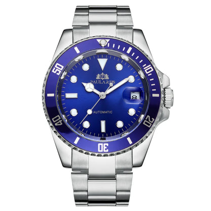 High Quality Automatic Mechanical Watch for Men Stainless Steel Red Dial Date Strong Luminous Luxury Men's Watch