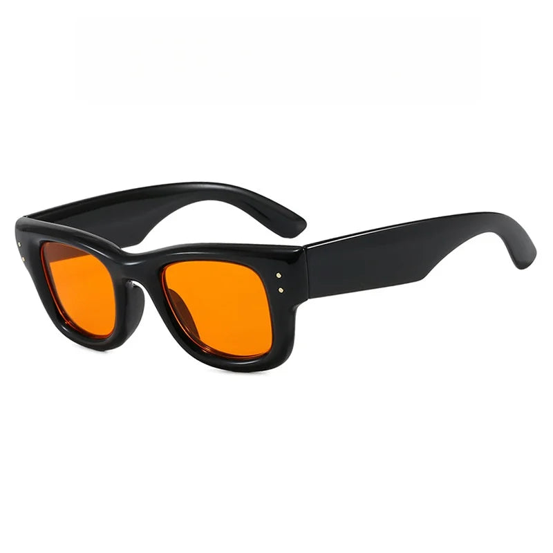 New Fashion Casual Orange Square Sunglasses For Women Men Vintage High Quality Sun Glasses Shades UV400 Eyewear