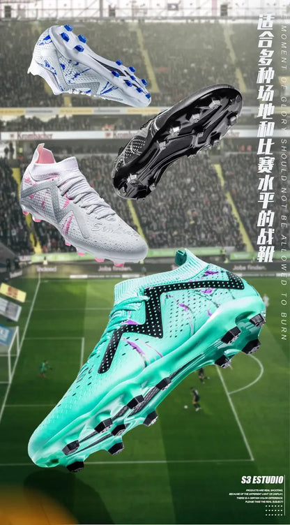 Oversized Football Boots For Youth & Children, Comfy Flexible Design, Stable Anti-slip Performance For Outdoor Field Sports